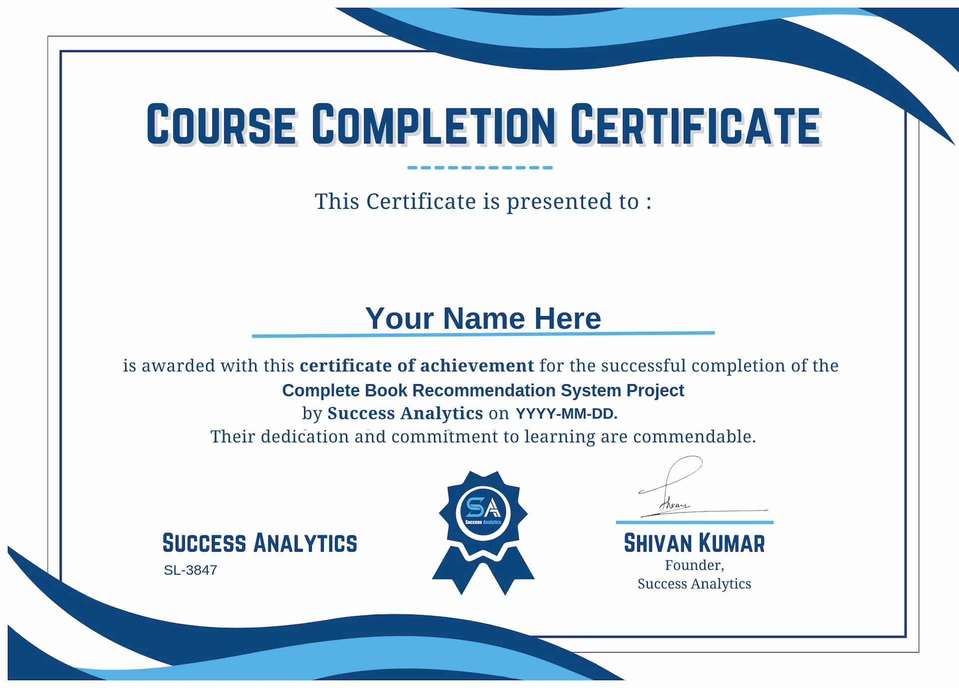 Course Certificate