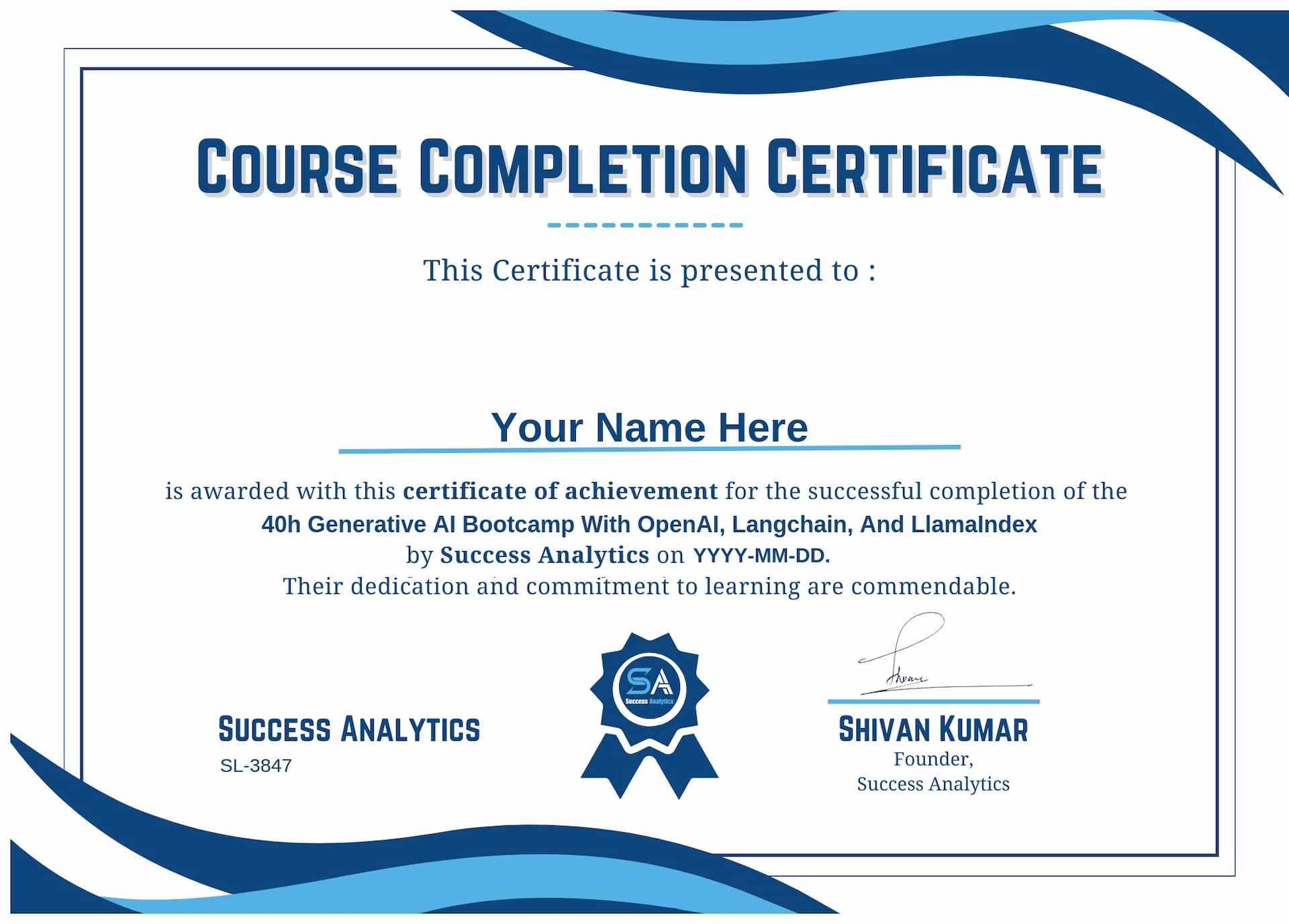 Course Certificate